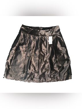 Banana Republic Brown Satin A-Line Skirt NWT